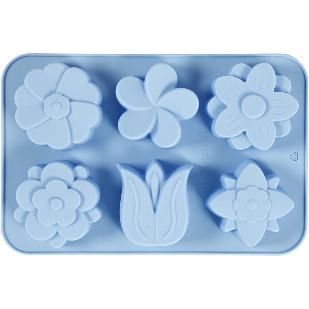 Creativ company silicone molds, flowers, h: 2.6 cm, l: 6 cm, w: 7.5 cm, 75 ml, 1 piece