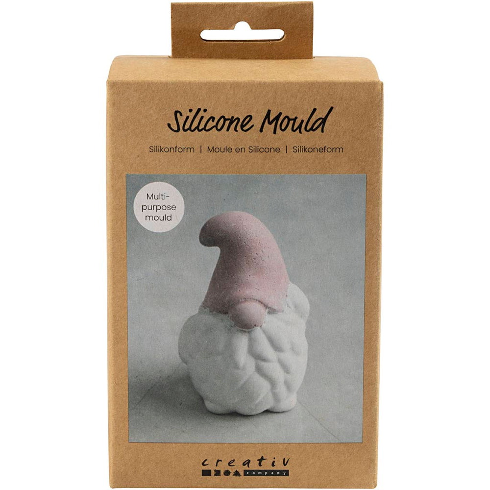 Creativ company silicone mold, Santa Claus, h: 10 cm, w: 6.5 cm, matt transparent, 1 piece 1 box
