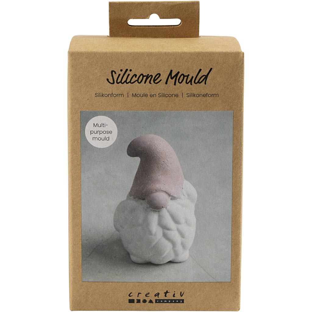 Creativ company silicone mold, Santa Claus, h: 10 cm, w: 6.5 cm, matt transparent, 1 piece 1 box