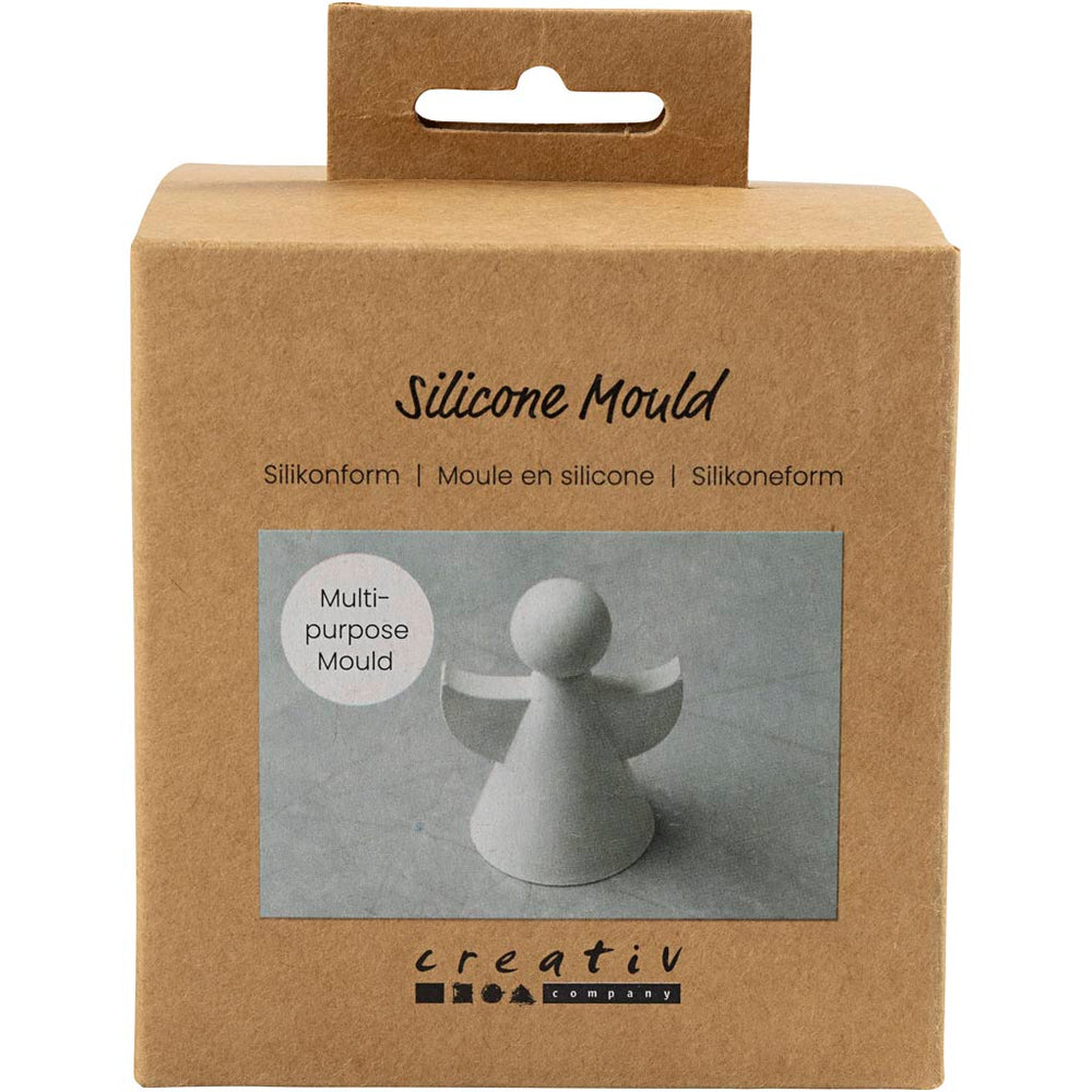 Creativ company silicone molds, angel, h: 9.5 cm, w: 7 cm, matt transparent, 1 piece 1 box