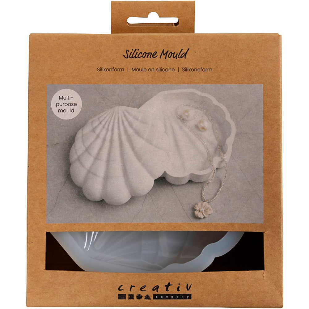 Creativ company silicone molds, mussel, h: 3 cm, l: 13.2 cm, w: 13.3 cm, 1 piece