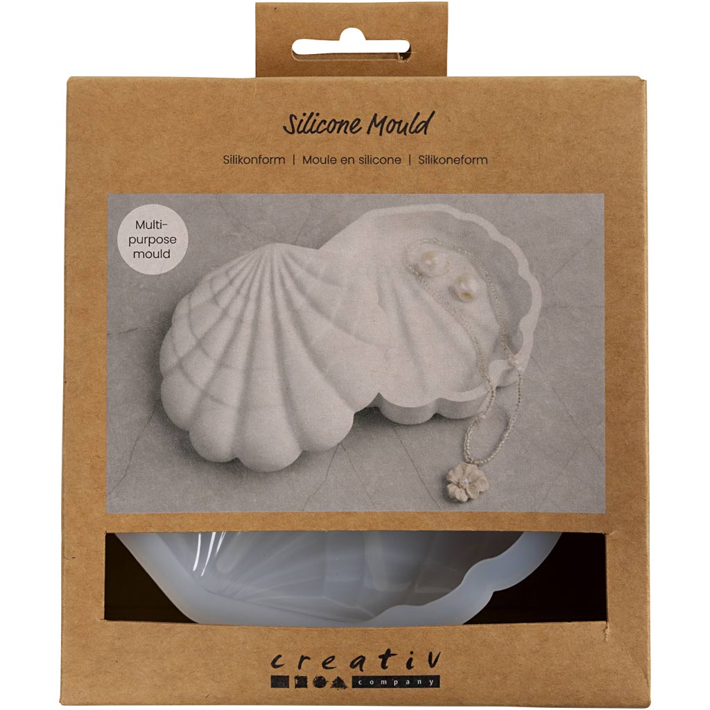 Creativ company silicone molds, mussel, h: 3 cm, l: 13.2 cm, w: 13.3 cm, 1 piece