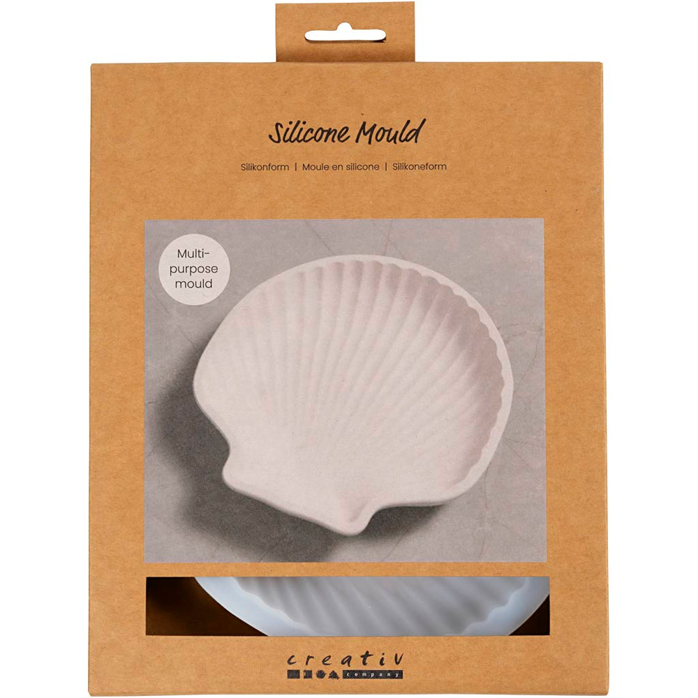 Creativ company silicone molds, mussel shell, h: 2.5 cm, l: 14.5 cm, w: 14 cm, 1 piece