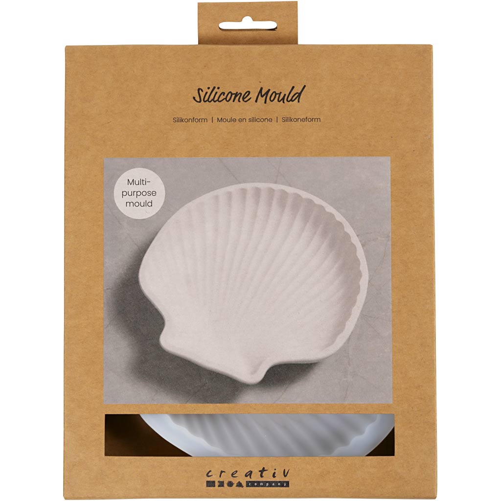 Creativ company silicone molds, mussel shell, h: 2.5 cm, l: 14.5 cm, w: 14 cm, 1 piece
