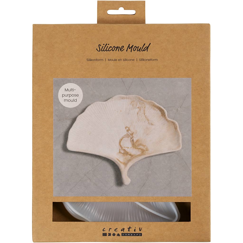 Creativ company silicone molds, ginkgo leaf, h: 1.5 cm, l: 18.5 cm, w: 14.8 cm, 1 piece