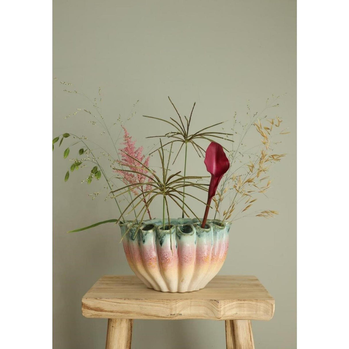 Ideas 4 seasons regenboog vaas s 26,5x17,7x15,6cm