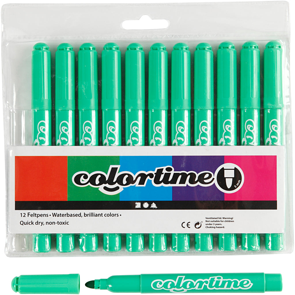 Light Green Jumbo Markers, 12 pcs.