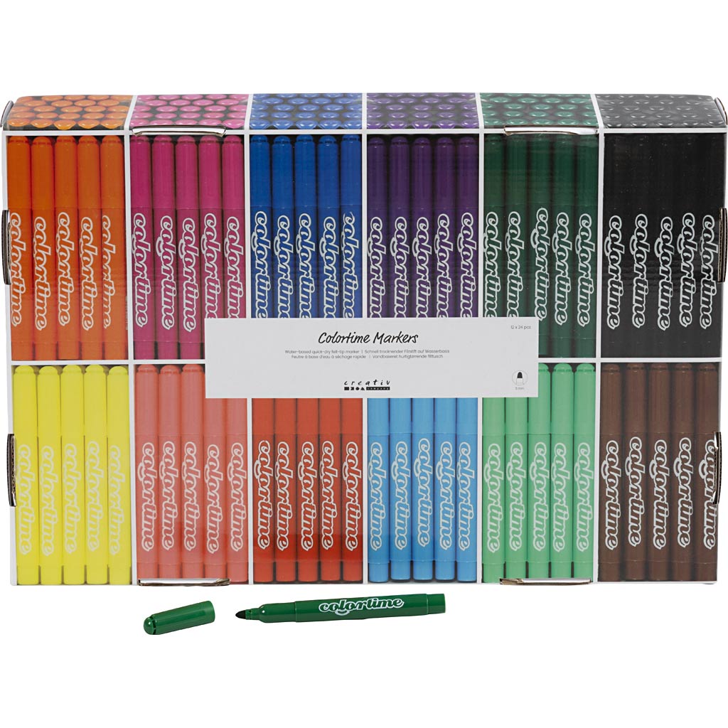 Bulk pack of 12x24 colored jumbo markers
