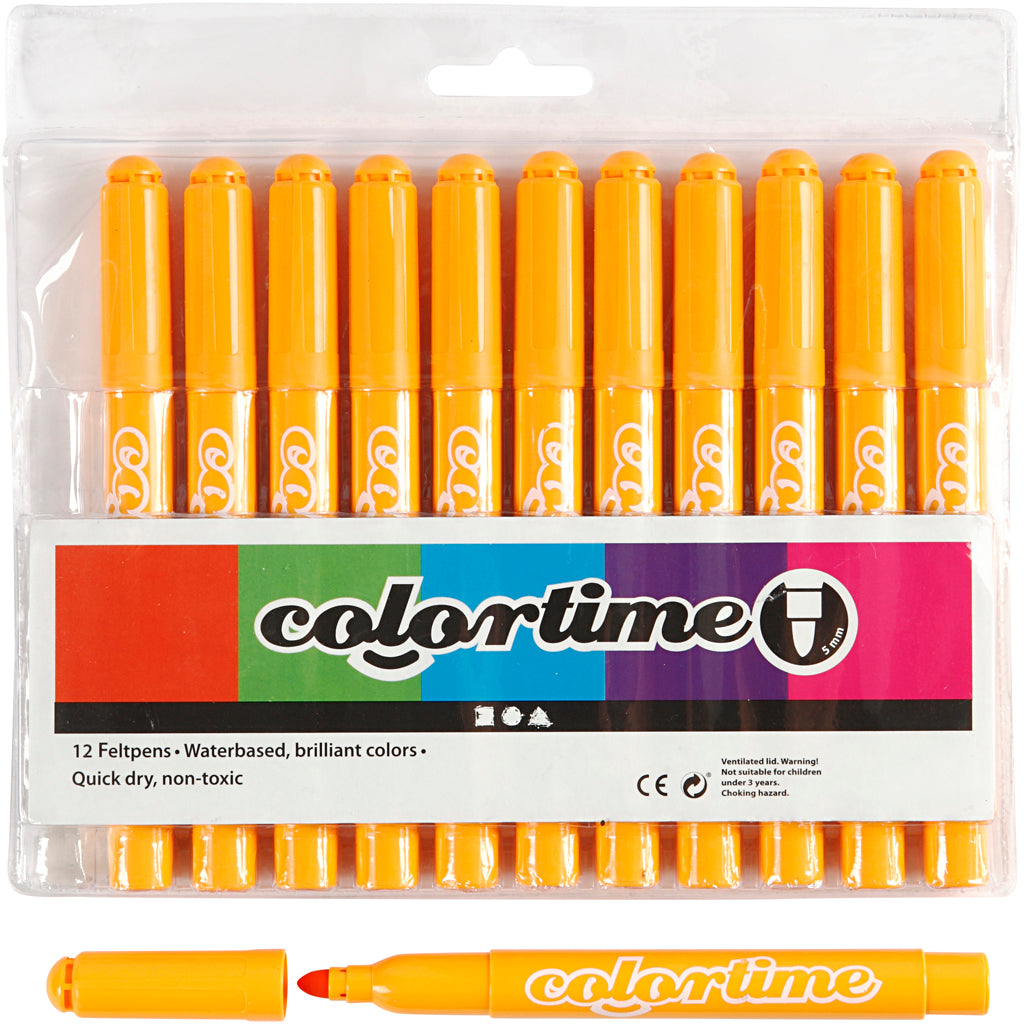 Warm yellow Jumbo markers, 12 pcs.