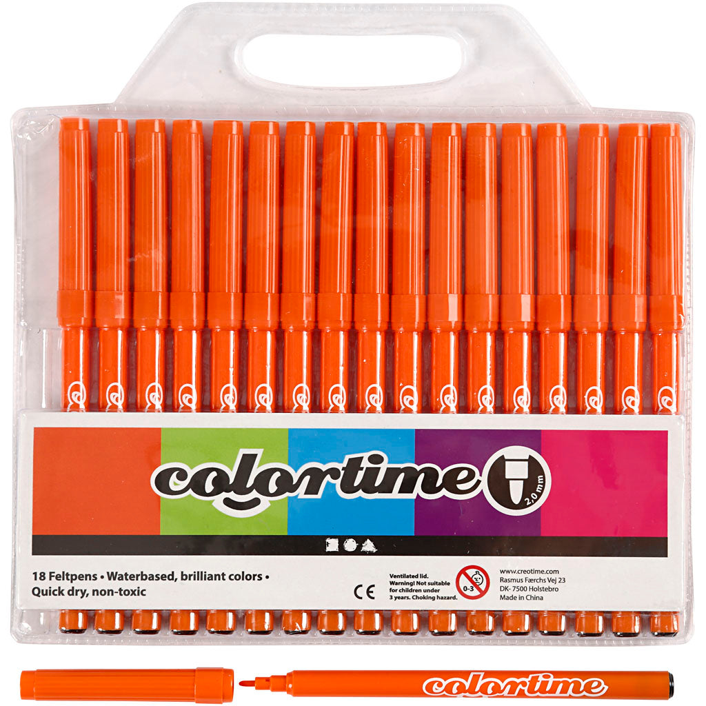 Orange Markers, 18 pcs.