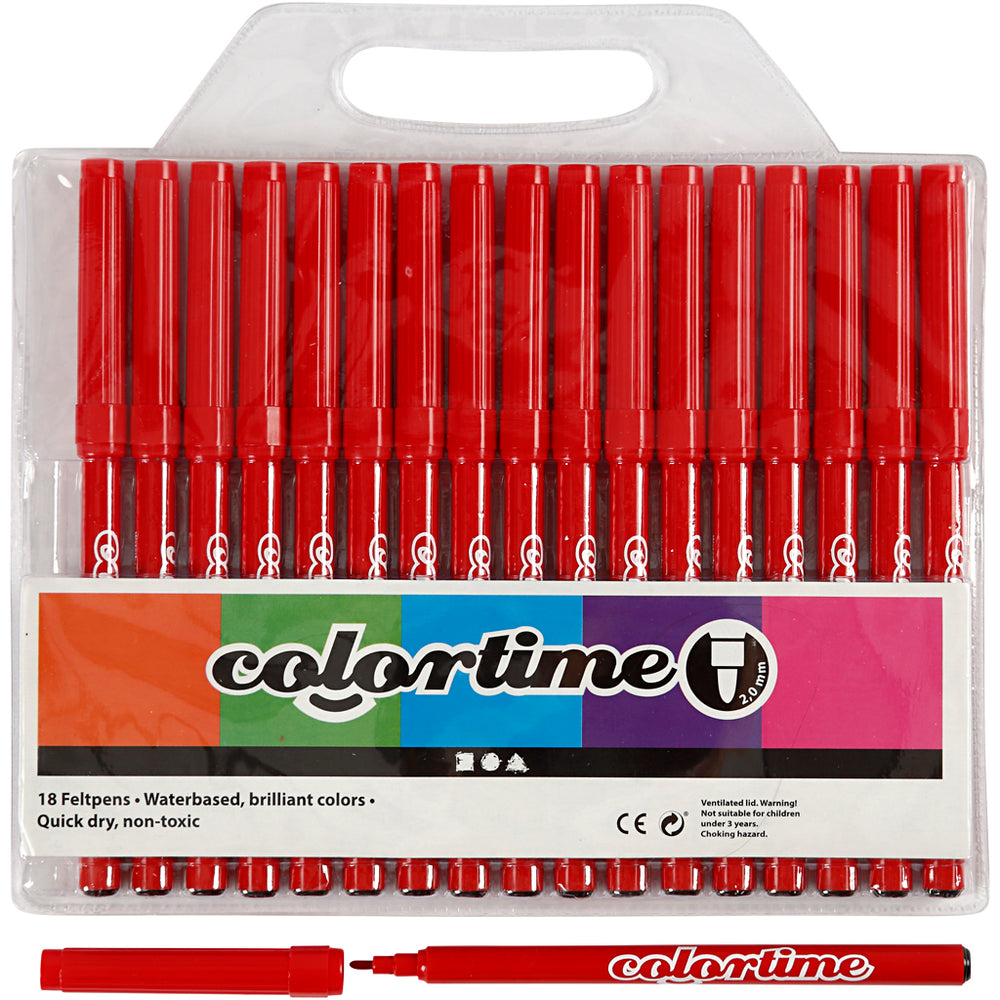 Red Markers, 18 pcs.