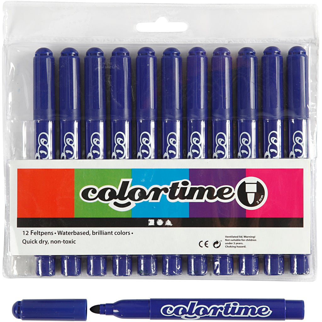 Dark Blue Jumbo Markers, 12 pcs.