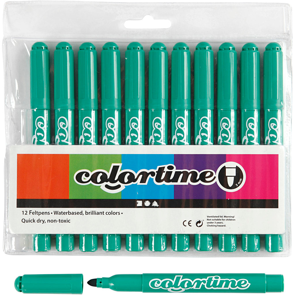 Bright green Jumbo Markers, 12 pcs.