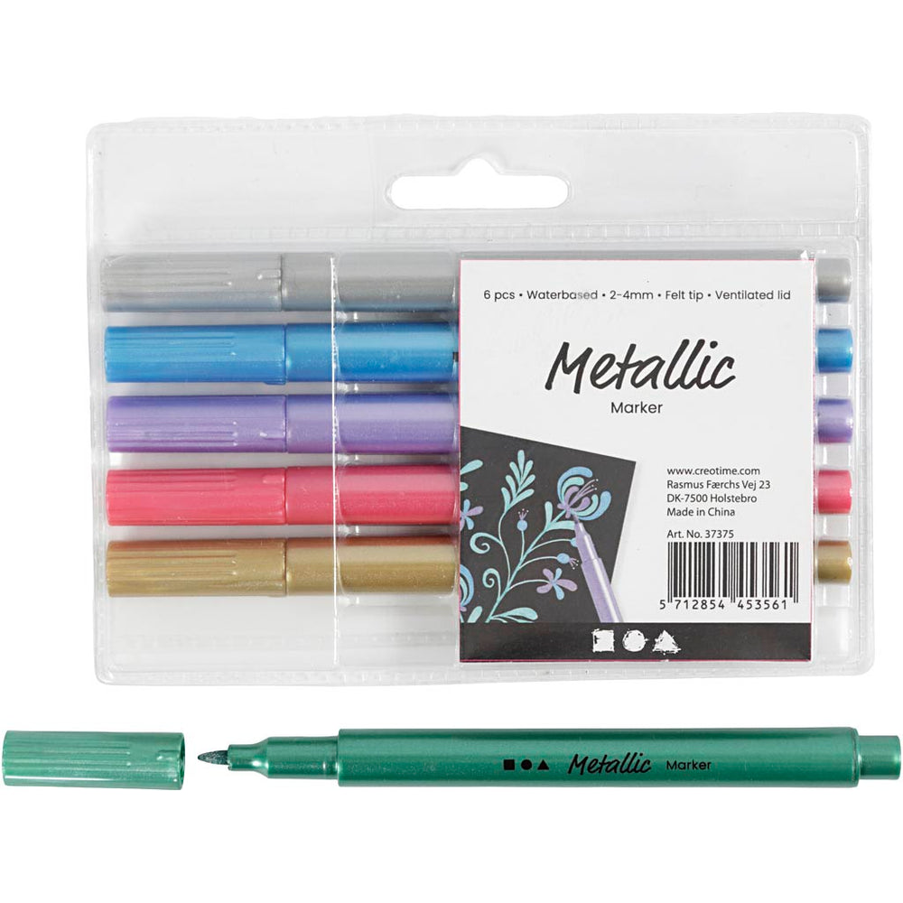 Markers Metallic, 6 pcs.