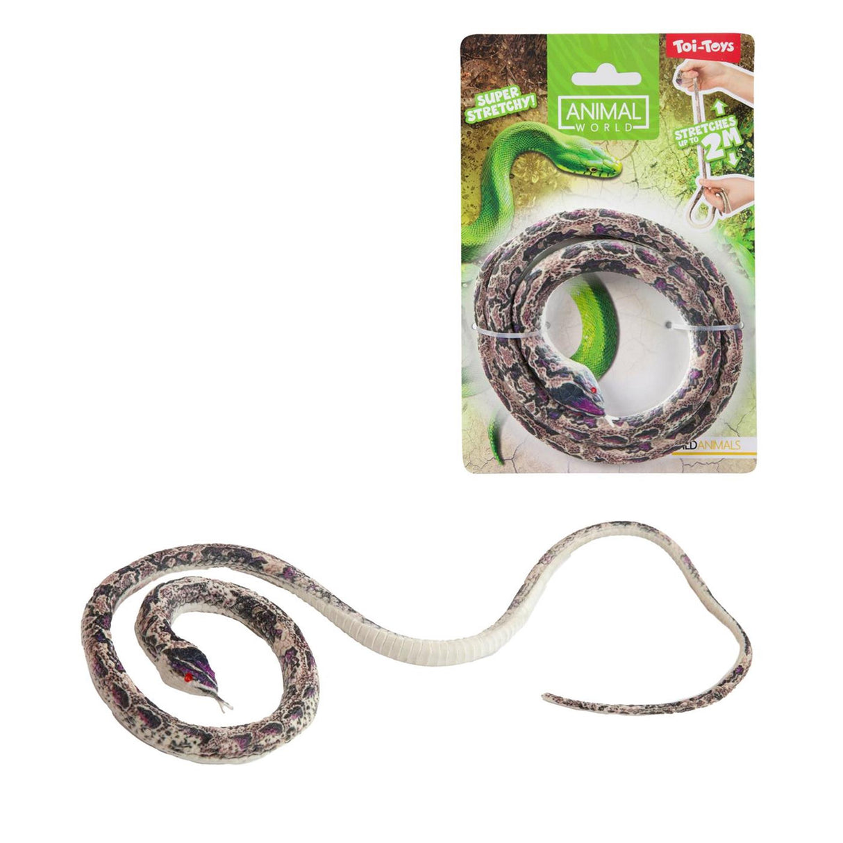 Toi-toys animal world levensechte slang 60cm