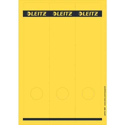 Папка гръбче етикети leitz жълто 75 бр