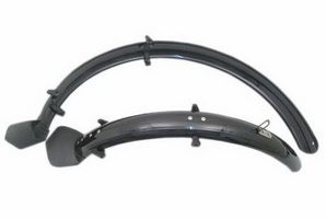 Spatbordset 24 pvc zwart 56mm