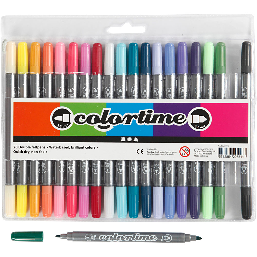 Double-Sided Markers - Extra Colors, 20 pcs.