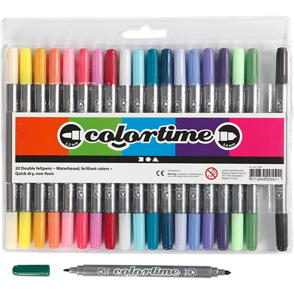 Double-Sided Markers - Extra Colors, 20 pcs.