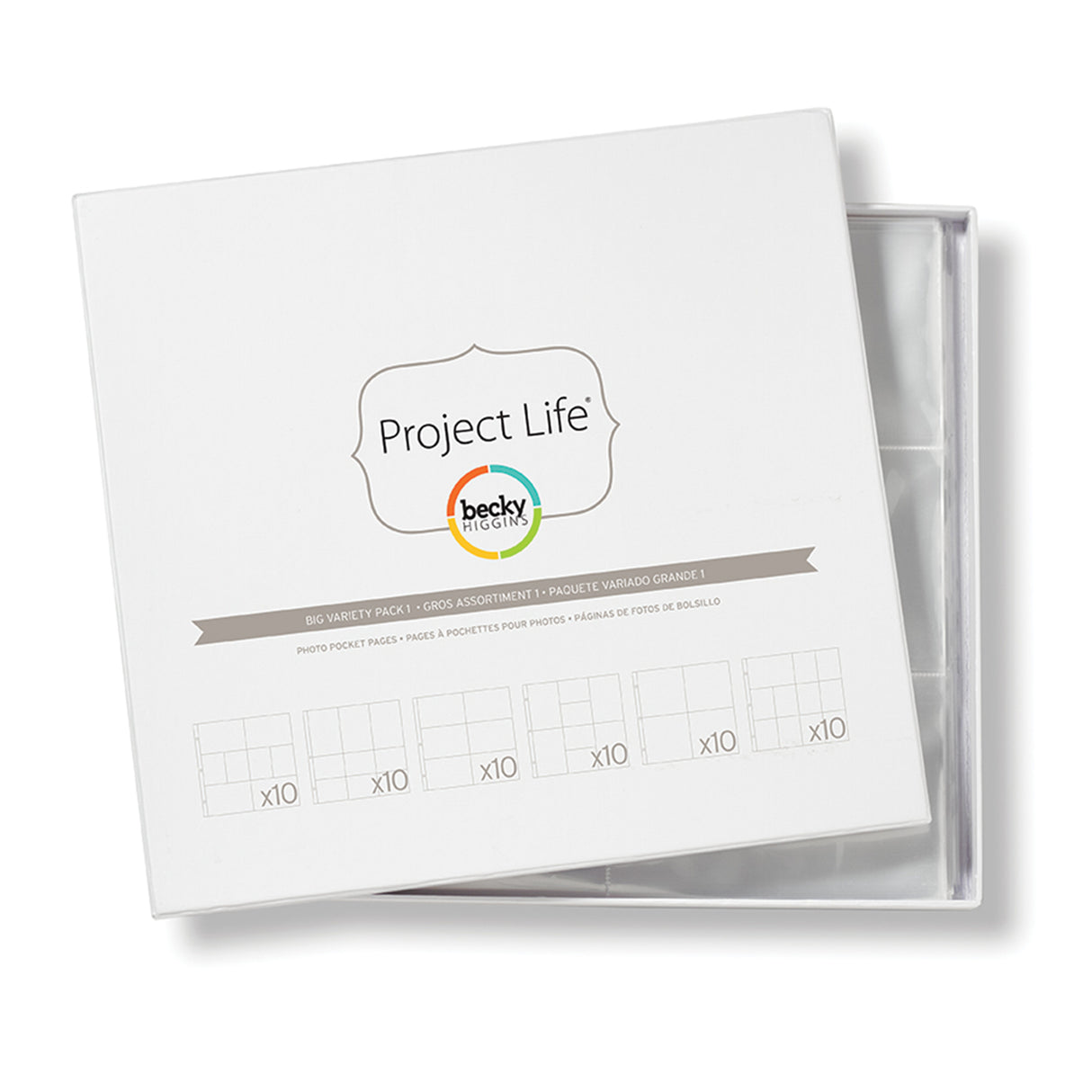 Project life • paquete variado de páginas de bolsillo con fotografías de becky higgins 30,5x30,5 cm