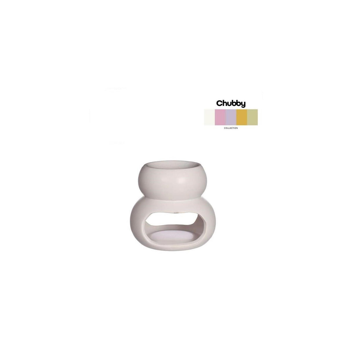 Ideas 4 seasons chubby brander ø10xh9cm off white