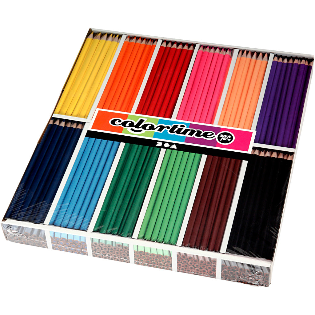 Triangular Colored Pencils - Basic Colors, 288 pcs.