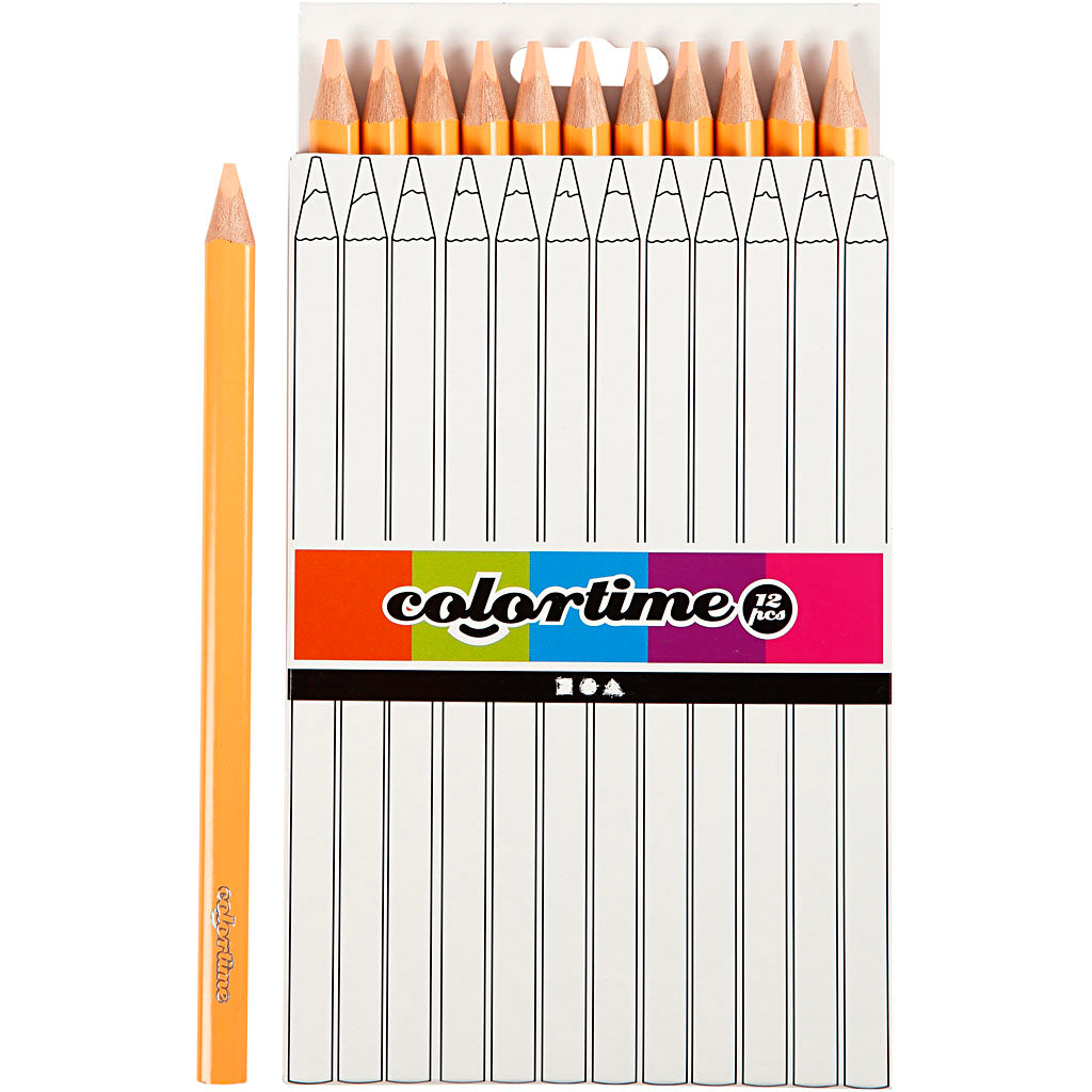 Triangular Jumbo Colored Pencils - Skin Tone, 12 pcs.
