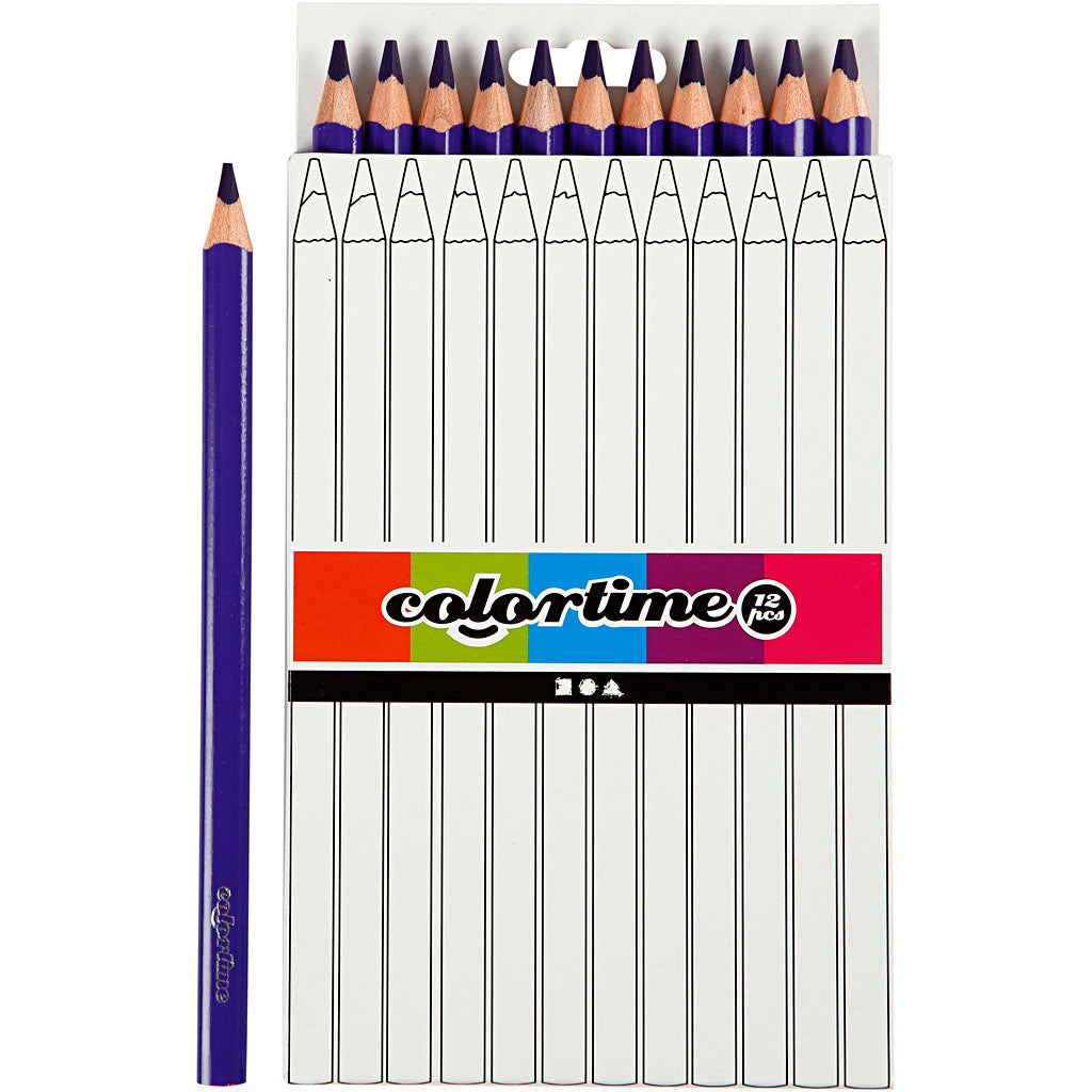 Triangular Jumbo Colored Pencils - Purple, 12 pcs.