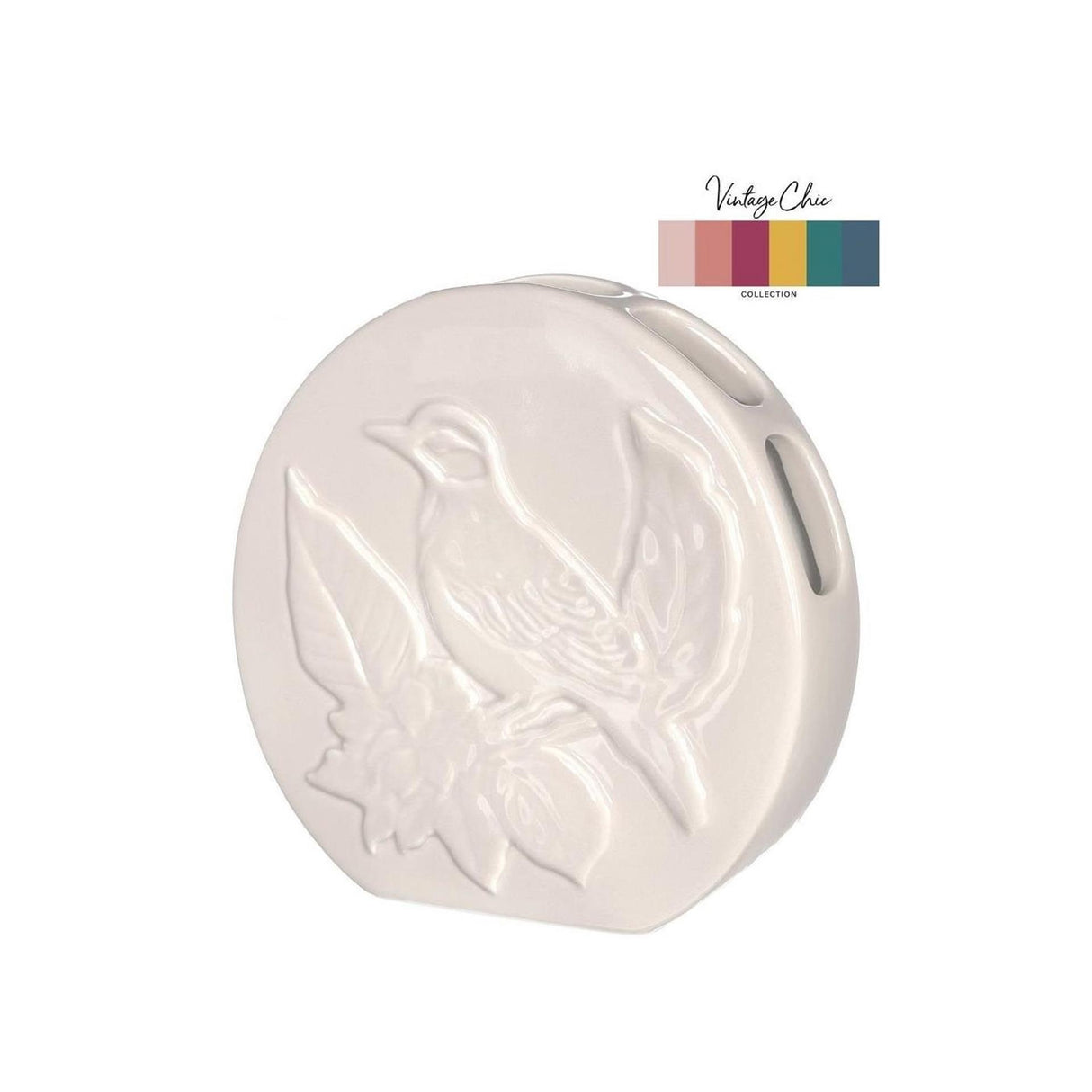 Ideas 4 seasons vaas bird crème ø6xh20cm