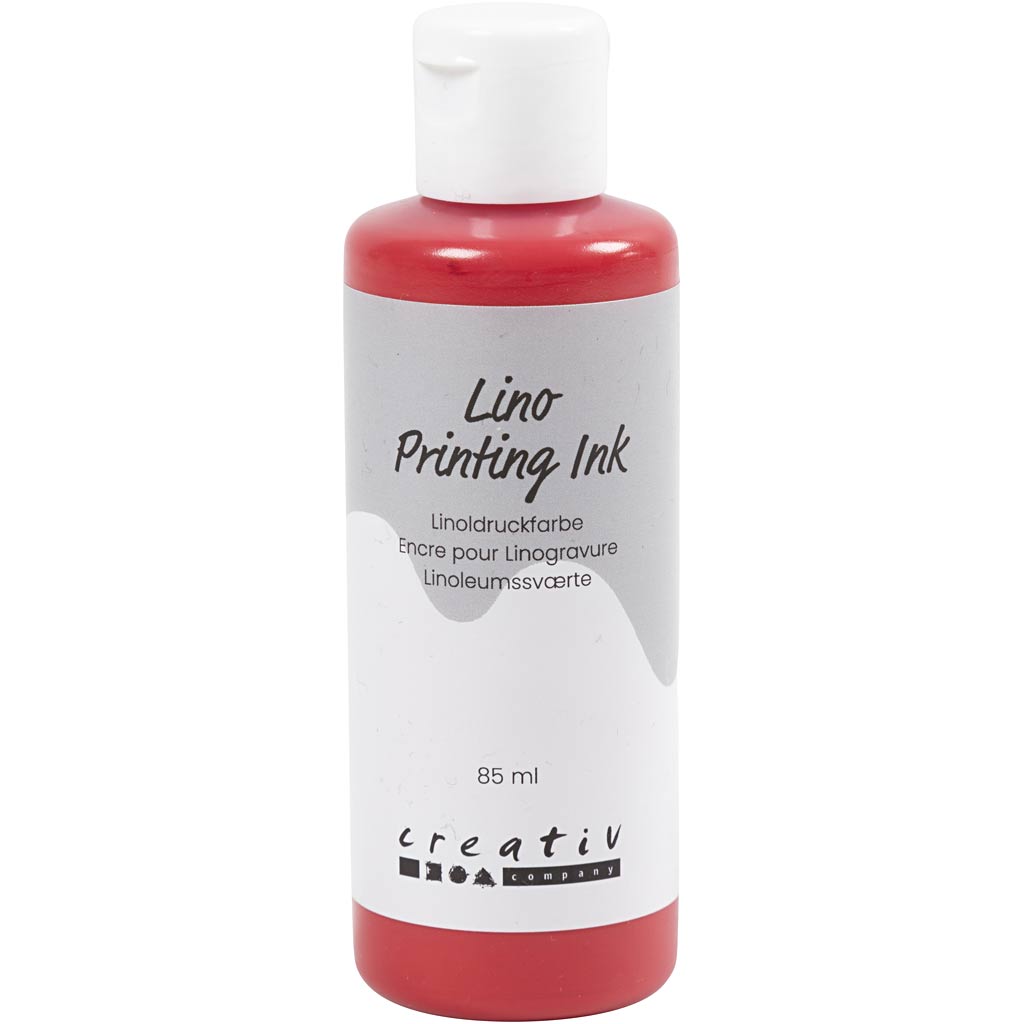 Creativ company linoleum paint, red, 85 ml 1 bottle