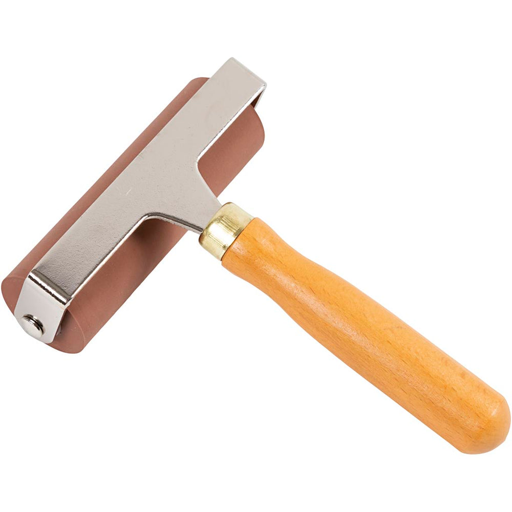 Creativ company rubber roller linoleum roller, w: 9.80 cm, d 3 cm, 1 piece