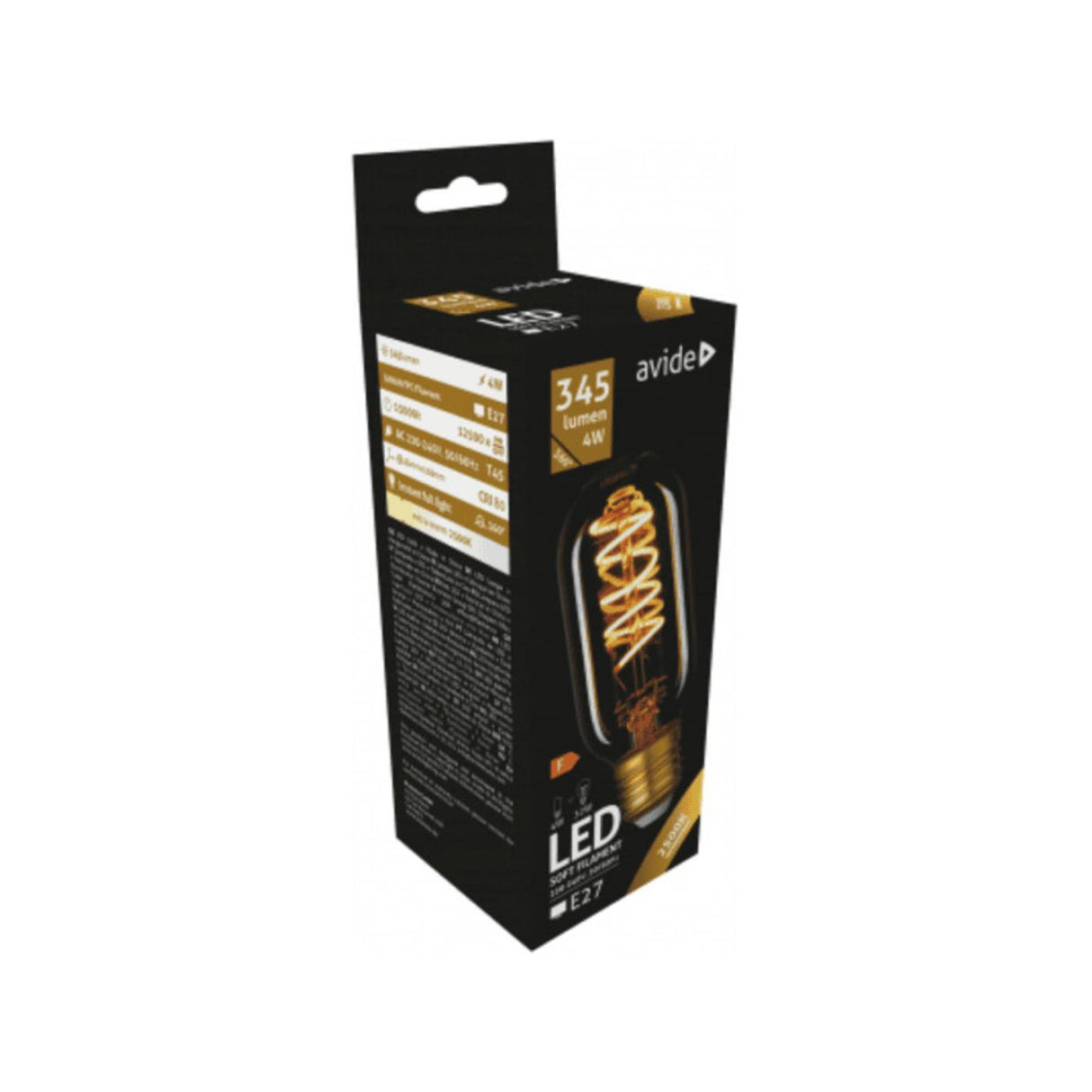 Avide LED z mehko žarilno nitko t45 4w e27 ew