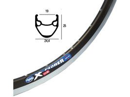 Rigida Velg Ryde 28 (622) X-Plorer 32 14 Black (aiguisé)