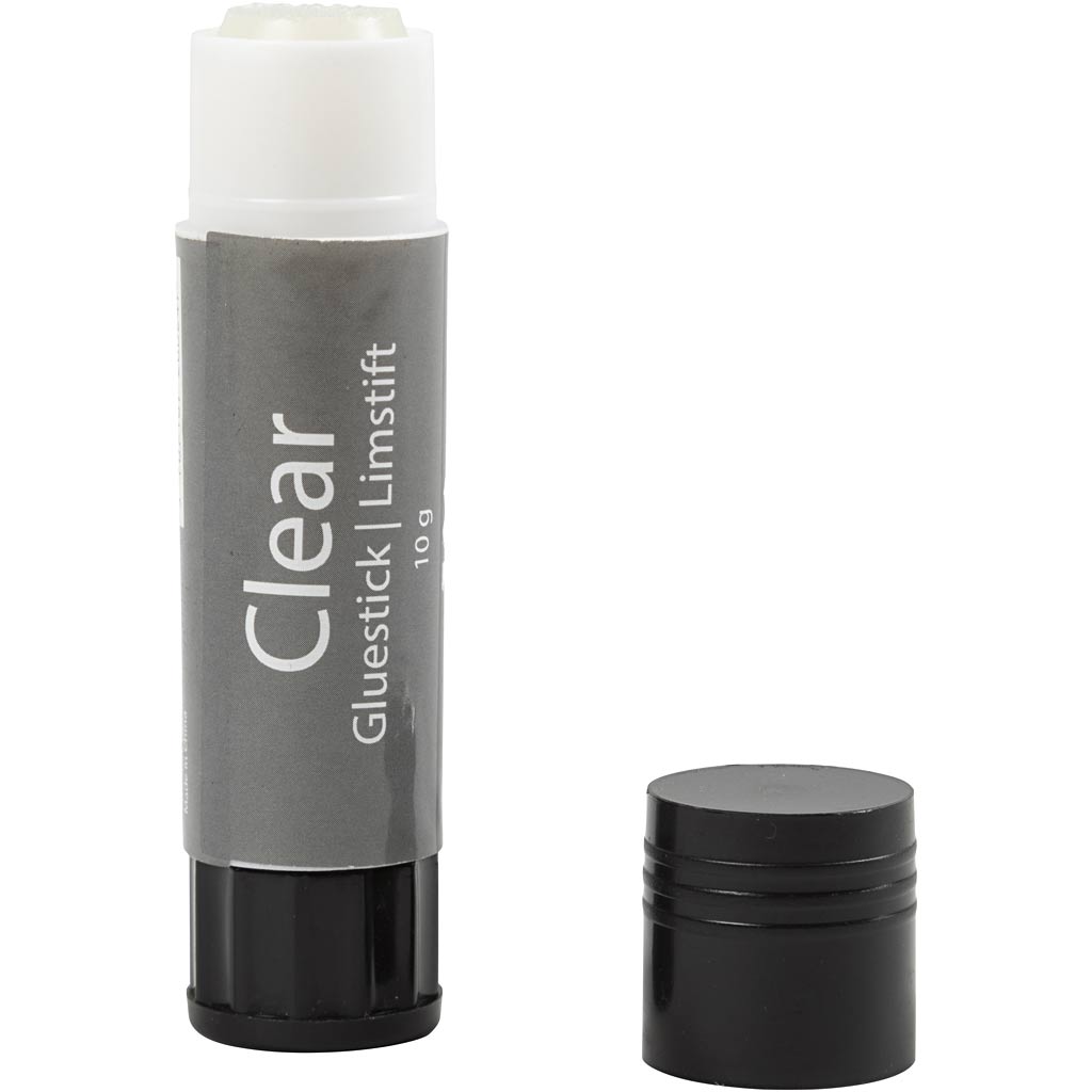 Creativ company transparent glue stick, round, 10 g, 1 piece