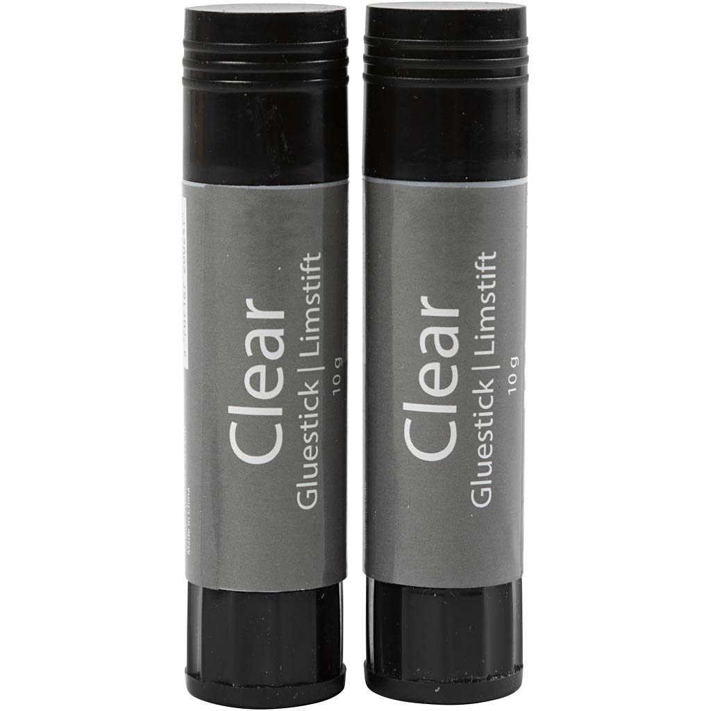 Creativ company transparent glue stick, round, 10 g, 2 pieces 1 box