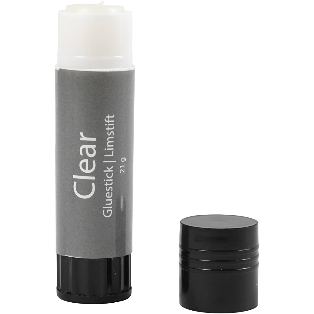 Creativ company transparent glue stick, round, 21 g, 1 piece