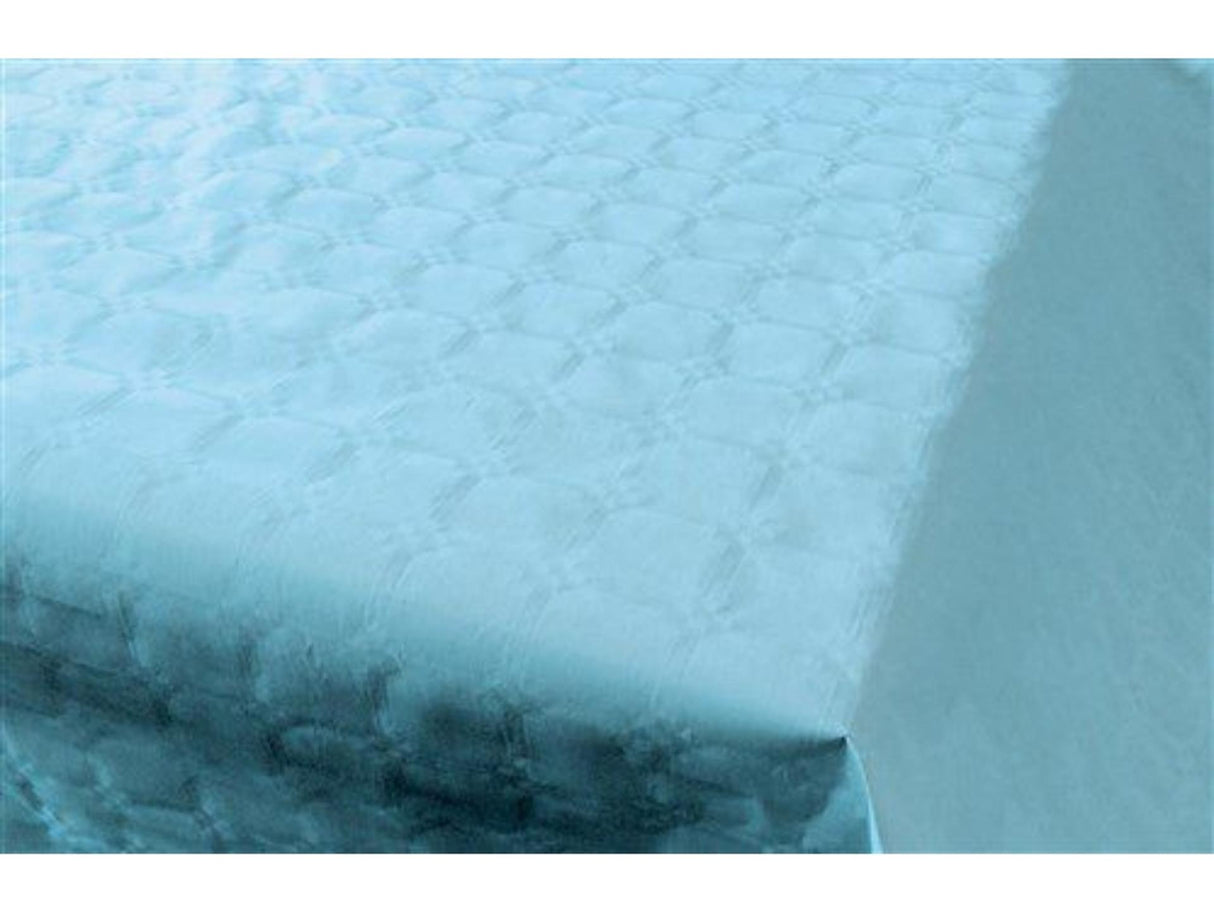 Haza damask tablecloth pap 120cmx8m baby blue