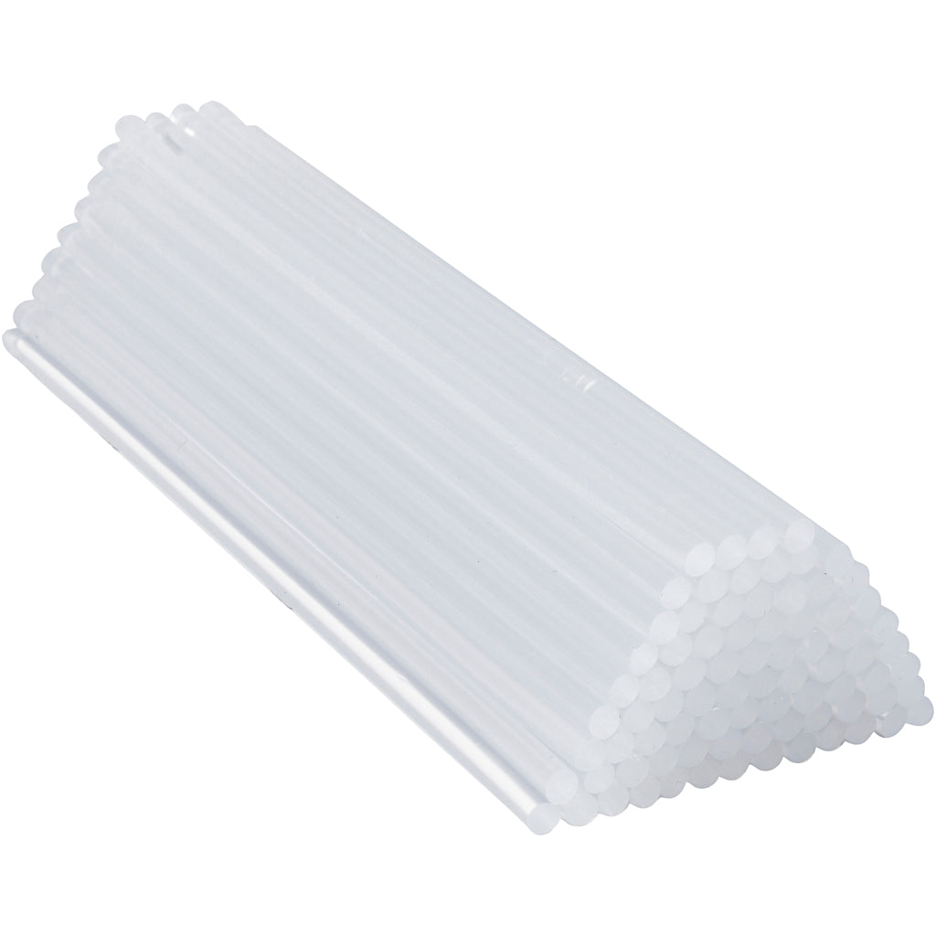 Creativ company glue sticks mini, l: 25 cm, d 7 mm, 80 pieces 1 box