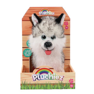 Plyšový štěkající husky hajko s výfuky