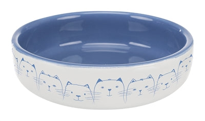Trixie Food Bowl пиене Котка котка плосък нос светло синьо бяло