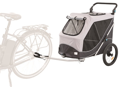 Trixie Dog Bike Cart Zglobilni sivi