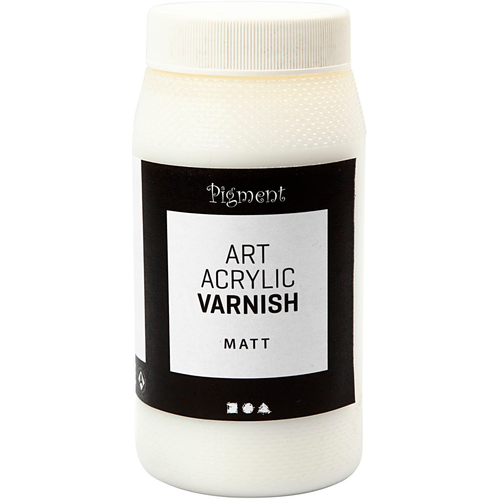 Creativ company art acrylic varnish, matt transparent, white, 500 ml 1 box