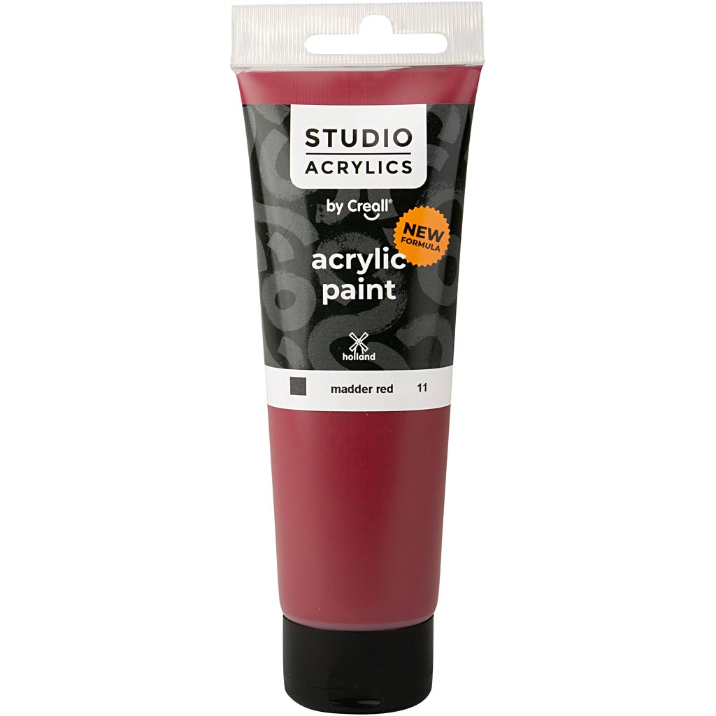 Creall studio acrylic paint, opaque, madder red (11), 120 ml 1 bottle
