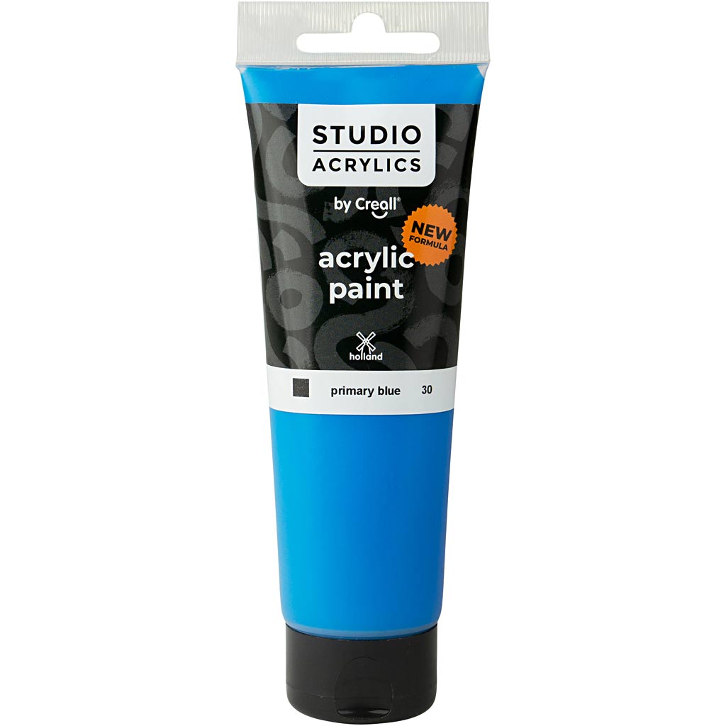 Creall studio acrylverf, dekkend, primary blue (30), 120 ml 1 fles
