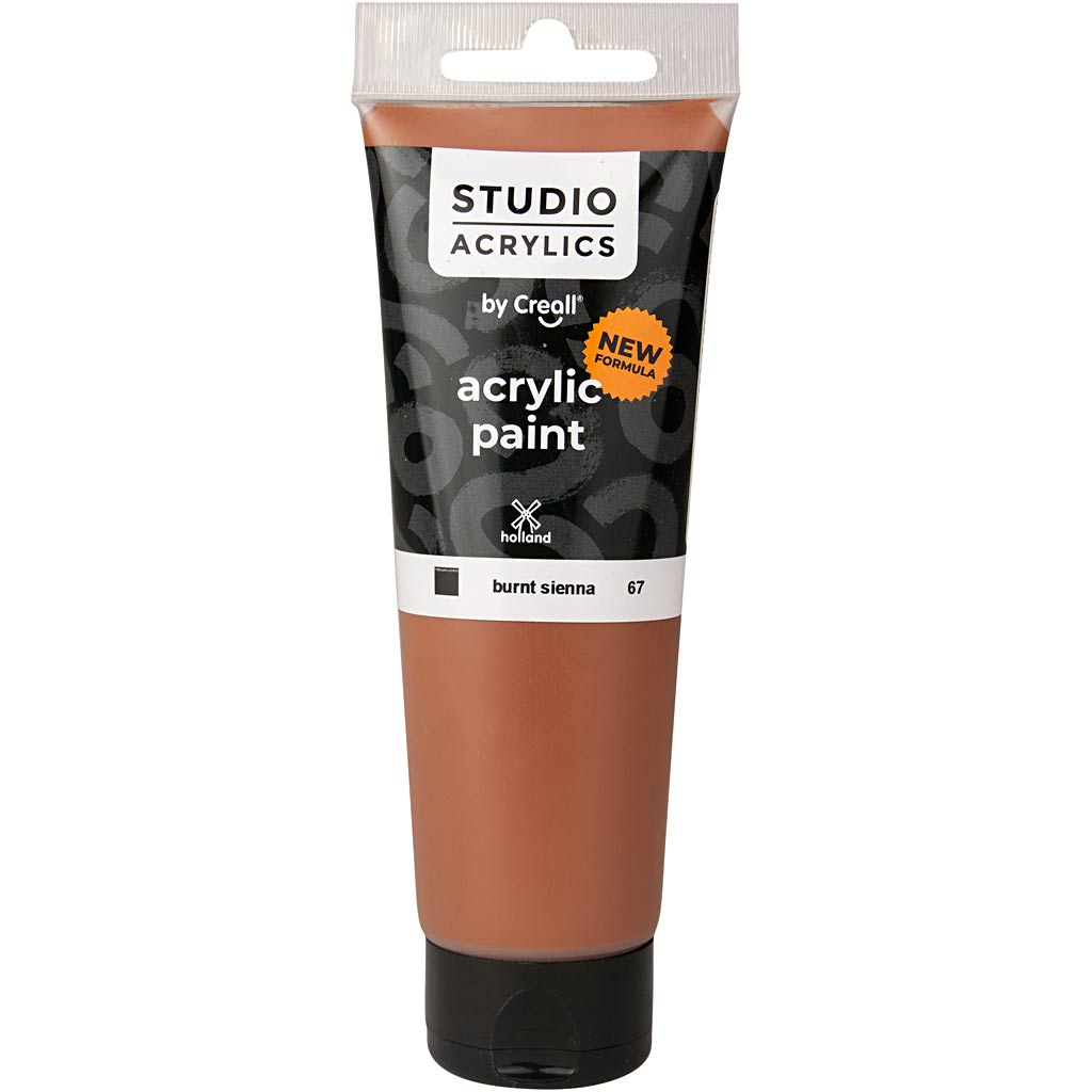 Creall studio acrylverf, dekkend, burnt sienna (67), 120 ml 1 fles