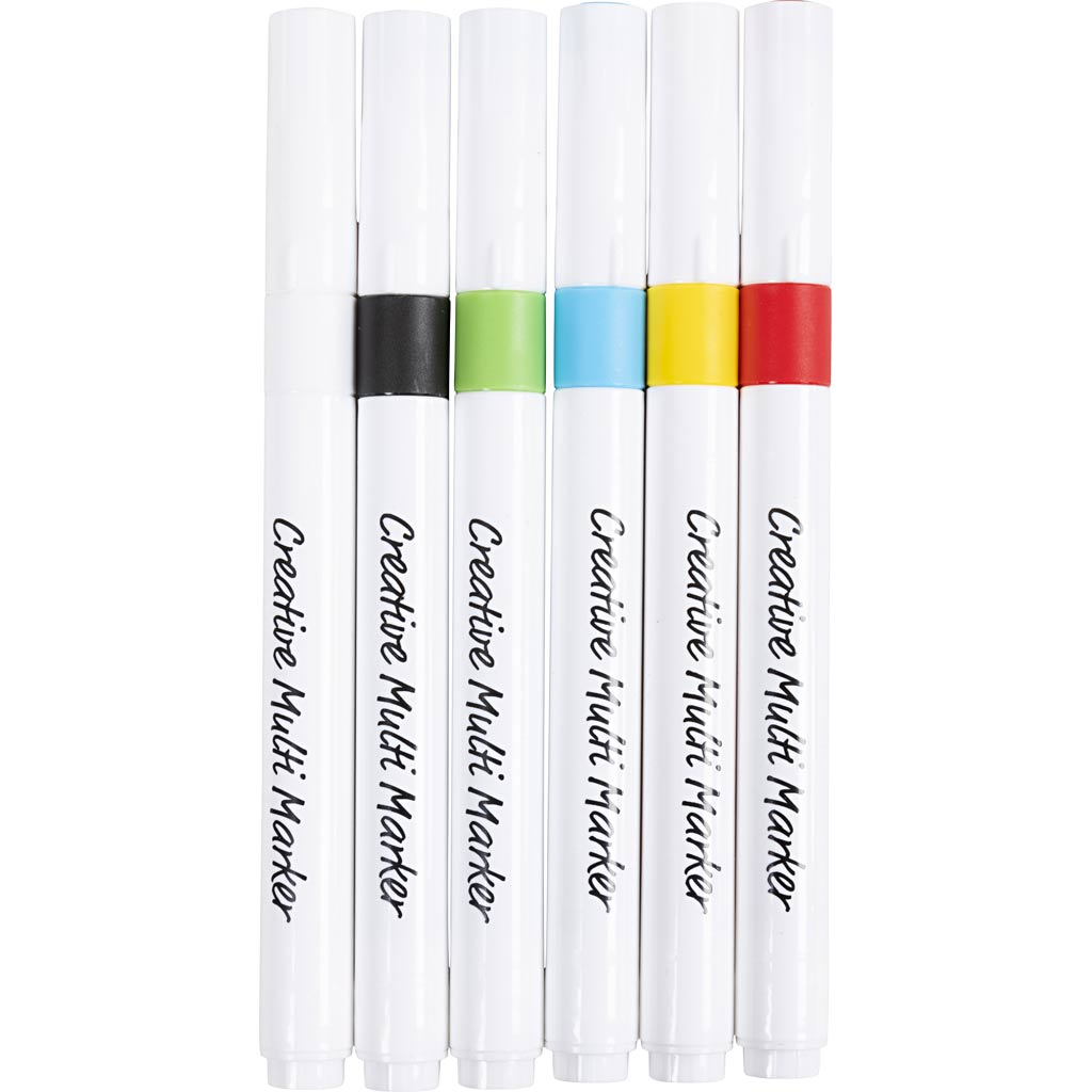 Creativ company creative multi-pen, line thickness 4 mm, various colors, 6 pieces 1 box