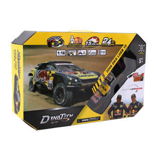 Dynatech radio-controlled car peugeot 1:16 2.4g 3008 dkr loeb 19