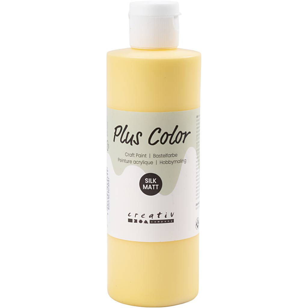 Plus color acrylverf, crocus yellow, 250 ml 1 fles