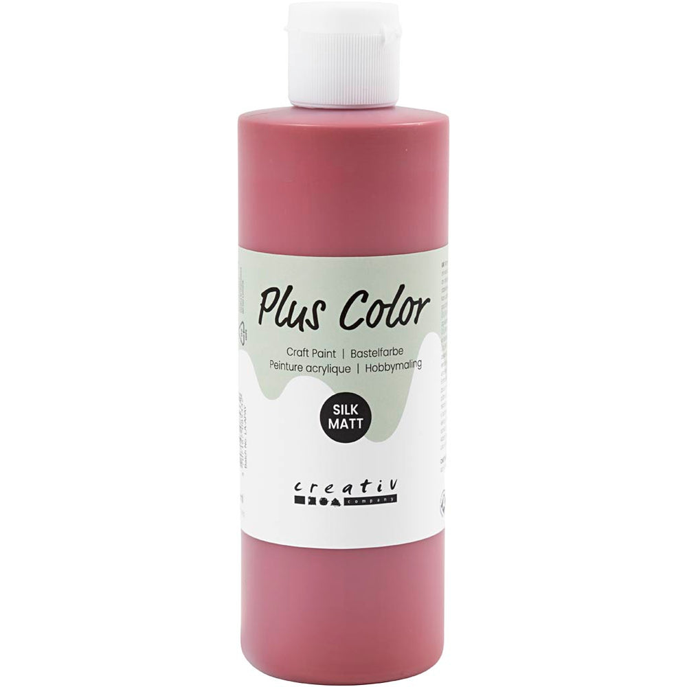 Plus color acrylverf, antiek rood, 250 ml 1 fles