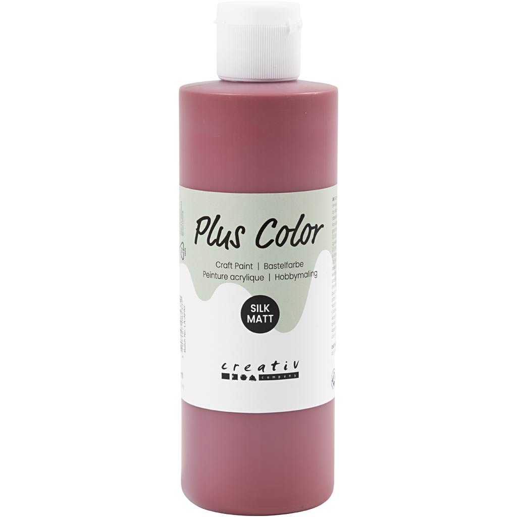 Plus color acrylverf, antiek rood, 250 ml 1 fles